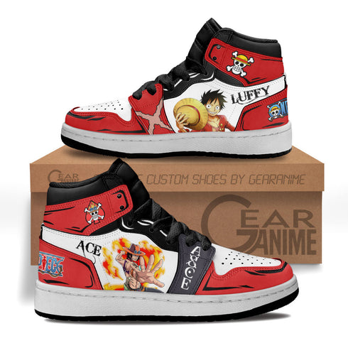Ace en Luffy kindersneakers Custom Anime OP-schoenen voor kinderen